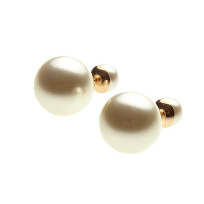 Lot 82 - Christian Dior, a pair of Tribal pearl stud...