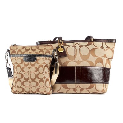 Lot 88 - Coach, two monogram canvas handbags, both...