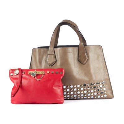 Lot 95 - Coccinelle, a taupe leather handbag, featuring...