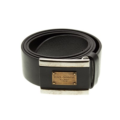 Lot 99 - Dolce & Gabbana, a black leather belt, with...