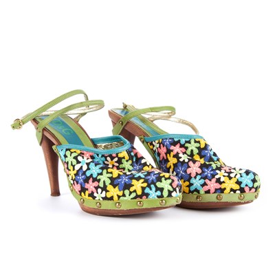 Lot 101 - Dolce & Gabbana, a pair of high heel clogs,...