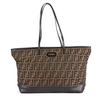 Lot 107 - Fendi, a Zucca tote, designed with maker's...