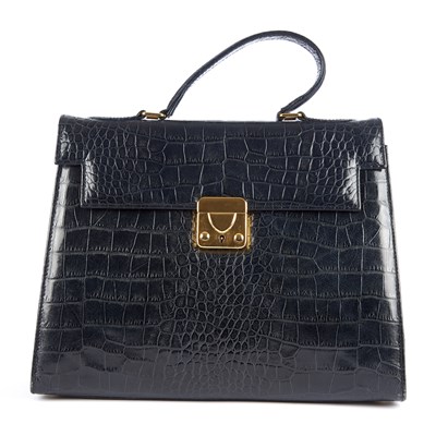 Lot 157 - Harvey Nichols, a crocodile embossed black...