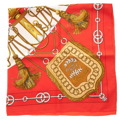 Lot 174 - Hermes, a Cliquetis silk scarf, designed by...