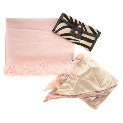 Lot 184 - Jaeger, a wallet and four scarves, to include...