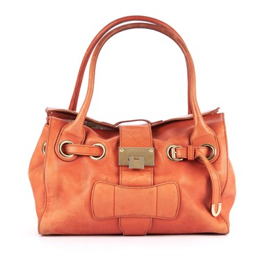 Lot 189 - Jimmy Choo, a peach leather handbag, with gold-...
