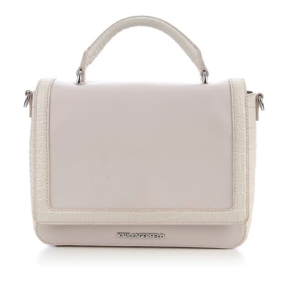 Lot 191 - Karl Lagerfeld, a white leather handbag,...