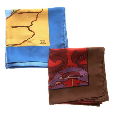 Lot 195 - Liberty of London, two silk scarves, to...