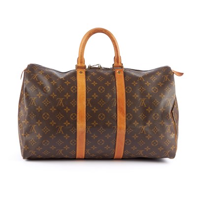 Lot 206 - Louis Vuitton, a monogram Keepall 45 luggage...