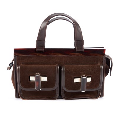 Lot 288 - Mulberry, a brown suede handbag, featuring...