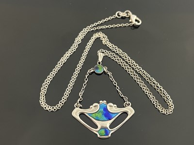 Lot 202 - Charles Horner, an Arts and Crafts silver and enamelled necklace, Chester 1908