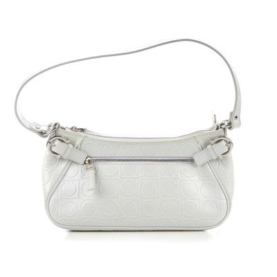 Lot 325 - Salvatore Ferragamo, a white leather Gancini...