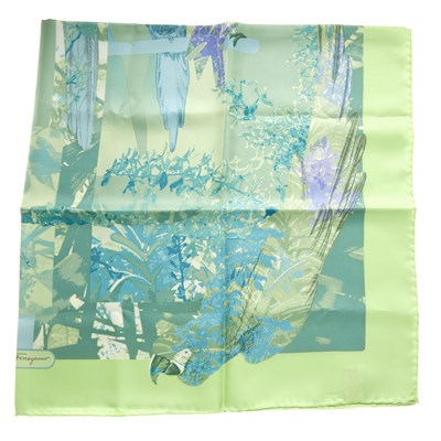 Lot 330 - Salvatore Ferragamo, a silk scarf, featuring a...