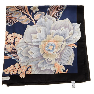 Lot 333 - Salvatore Ferragamo, a floral silk scarf,...