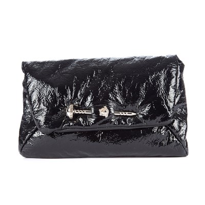 Lot 341 - Versace, a black patent clutch, featuring...