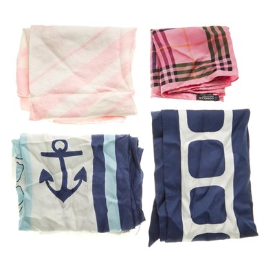 Lot 362 - A selection of nine scarves, in a variety of...
