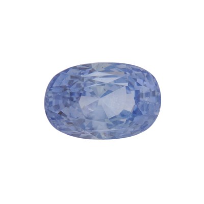 Lot 381 - An unheated Sri Lankan cushion-shape sapphire,...