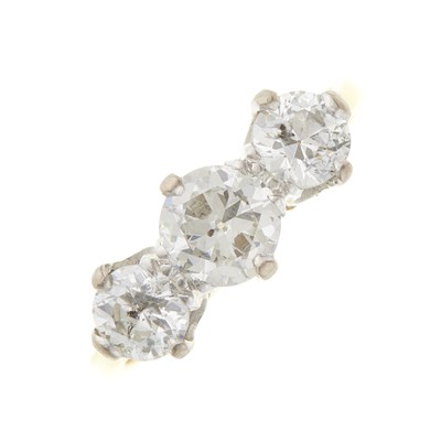 Lot 395 - A mid 20th century 18ct gold circular-cut...
