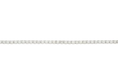 Lot 402 - An 18ct gold brilliant-cut diamond line...