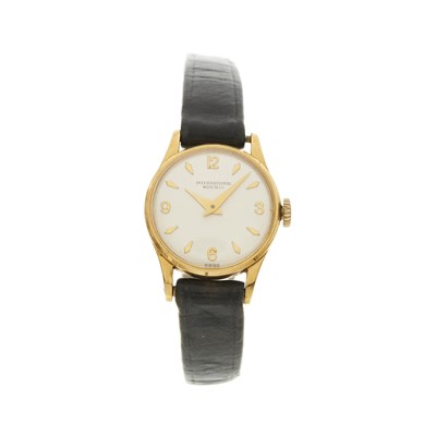 Lot 438 - IWC, an 18ct gold wrist watch, signed manual...