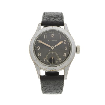 Lot 454 - Record, a military issue nickel plated The...
