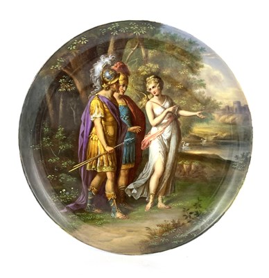 Lot 688 - A Vienna porcelain plate, painted with Venus...