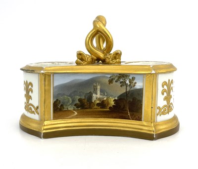 Lot 799 - A Worcester Flight Barr and Barr view painted...