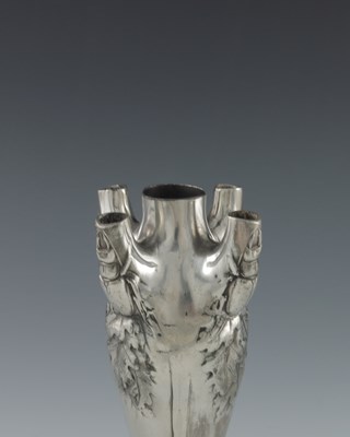Lot 173 - Gallia, two Art Nouveau silver plated vases,...