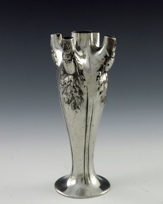 Lot 173 - Gallia, two Art Nouveau silver plated vases,...