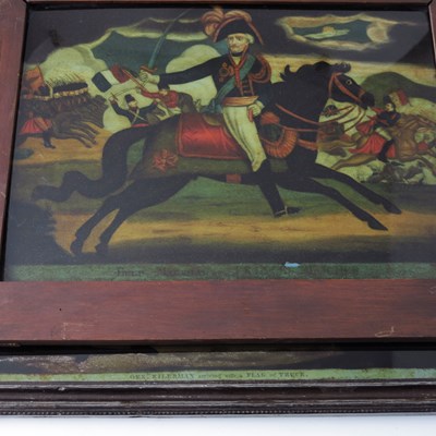 Lot 386 - Two George III reverse glass mezzotints, Field...