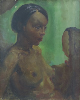Lot 490 - Pal Fried (Hungarian, 1893-1976), portrait of...