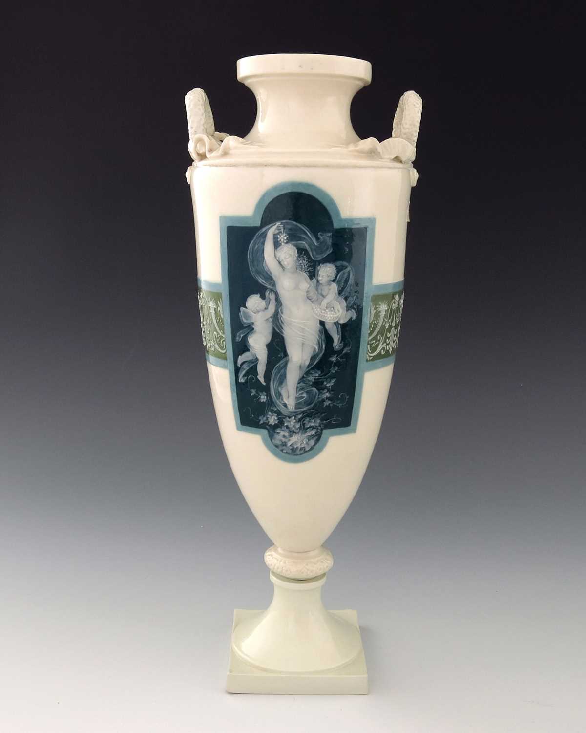 Lot 898 - Alboin Birks for Minton, a pate sur pate vase,...