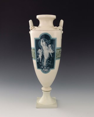 Lot 898 - Alboin Birks for Minton, a pate sur pate vase,...