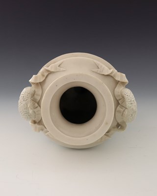 Lot 898 - Alboin Birks for Minton, a pate sur pate vase,...