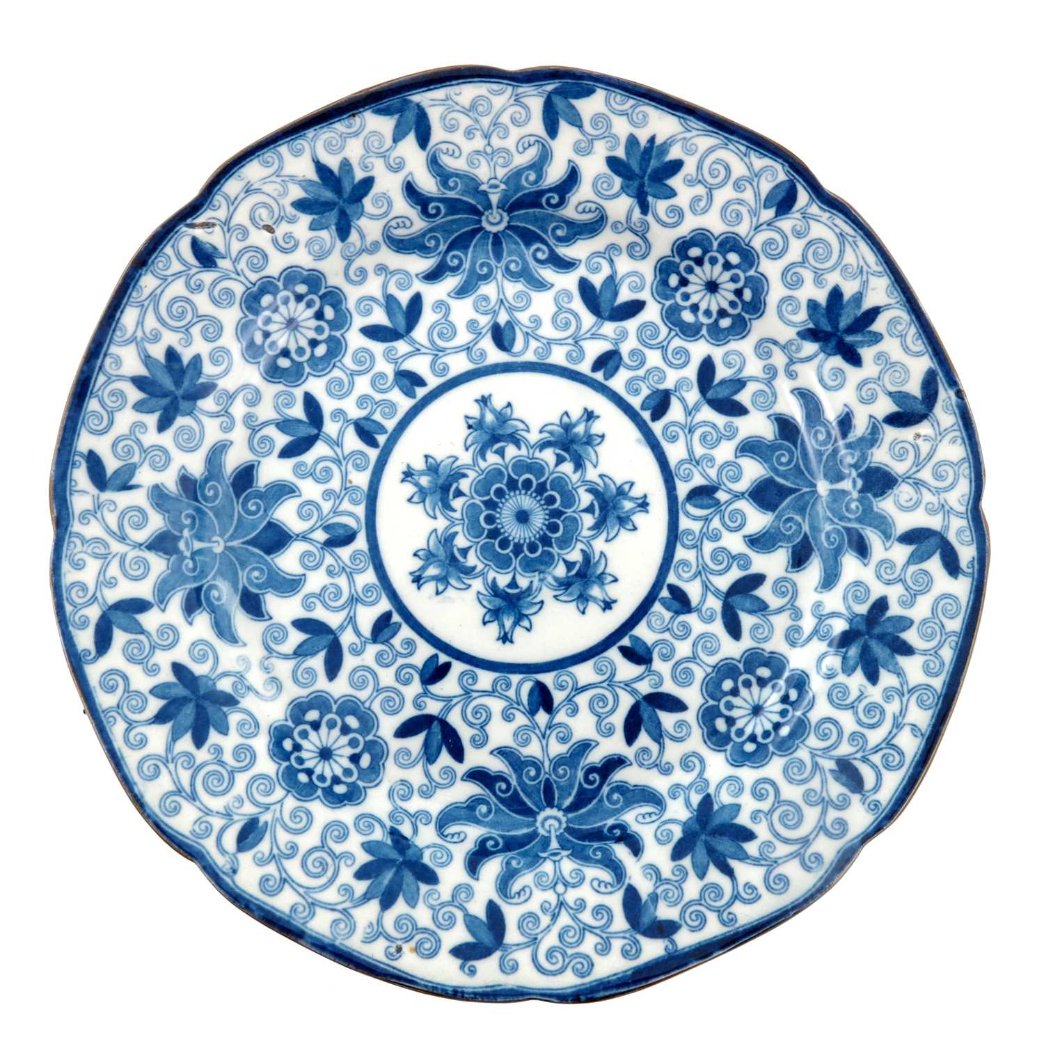 Lot 928 - A Spode rose and seaweed painted slop bowl,...