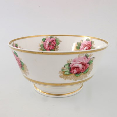 Lot 928 - A Spode rose and seaweed painted slop bowl,...