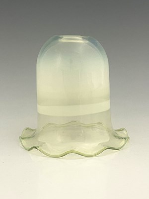 Lot 563 - An Arts and Crafts straw opal glass light...