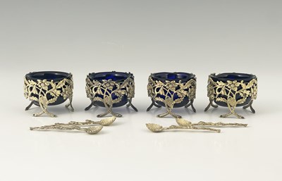 Lot 51 - A matched set of four Victorian silver gilt...