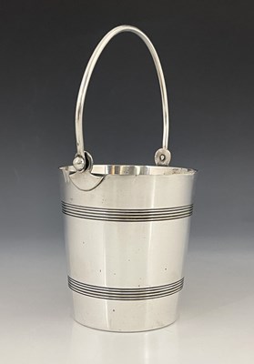 Lot 142 - A French Art Deco silver plated ice bucket,...