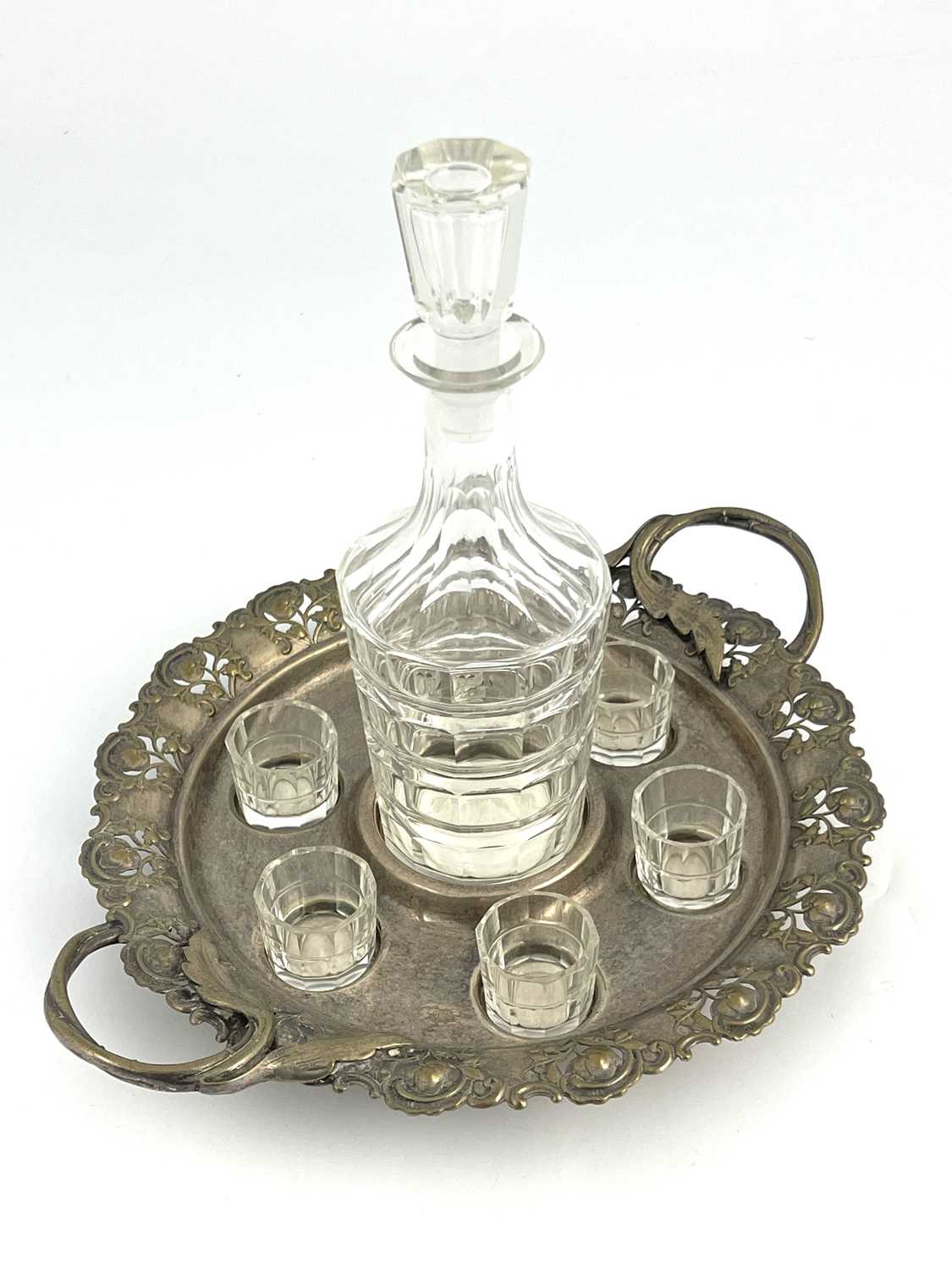 Lot 734 - WMF, a Jugenstil silver plated and cut glass...