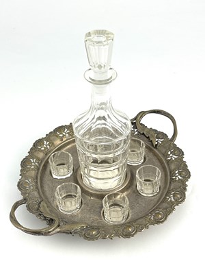 Lot 734 - WMF, a Jugenstil silver plated and cut glass...