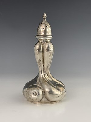 Lot 120 - An Arts and Crafts silver sugar caster,...