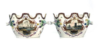 Lot 677 - A pair of Dresden porcelain Monteiths, 19th...