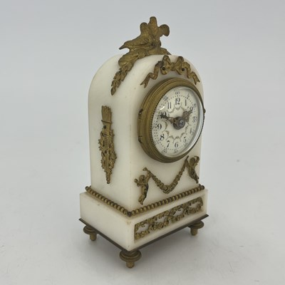 Lot 437 - A French boudoir timepiece, circa 1900, arched...