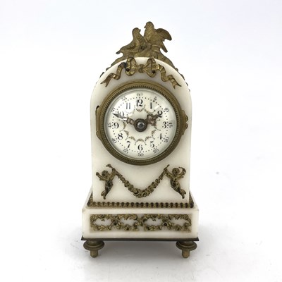 Lot 437 - A French boudoir timepiece, circa 1900, arched...