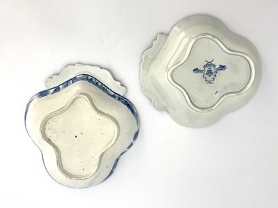 Lot 813 - Two Spode blue and white strawberry dishes,...