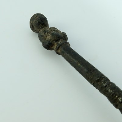 Lot 674 - An Elizabethan pewter maidenhead knop spoon,...
