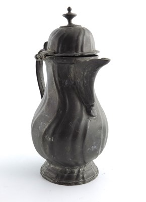 Lot 685 - A large German pewter tankard, dated 1733, and...