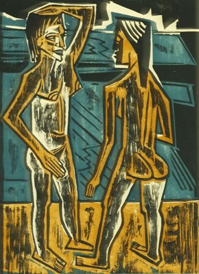 Lot 713 - Max Pechstein (German, 1881-1955), Zwiesprache-...