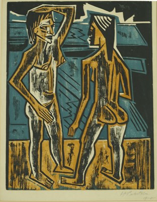 Lot 713 - Max Pechstein (German, 1881-1955), Zwiesprache-...